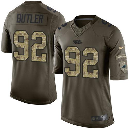 Nike Panthers #92 Vernon Butler Green Men's Stitched NFL Limited Salute to Service Jersey